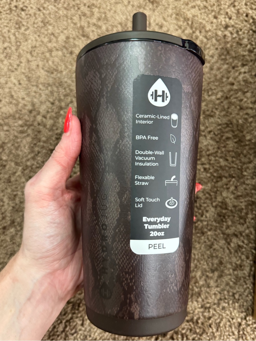 HydroJug X Rylee Arnold Snakeskin 20oz Everday Tumbler EDT